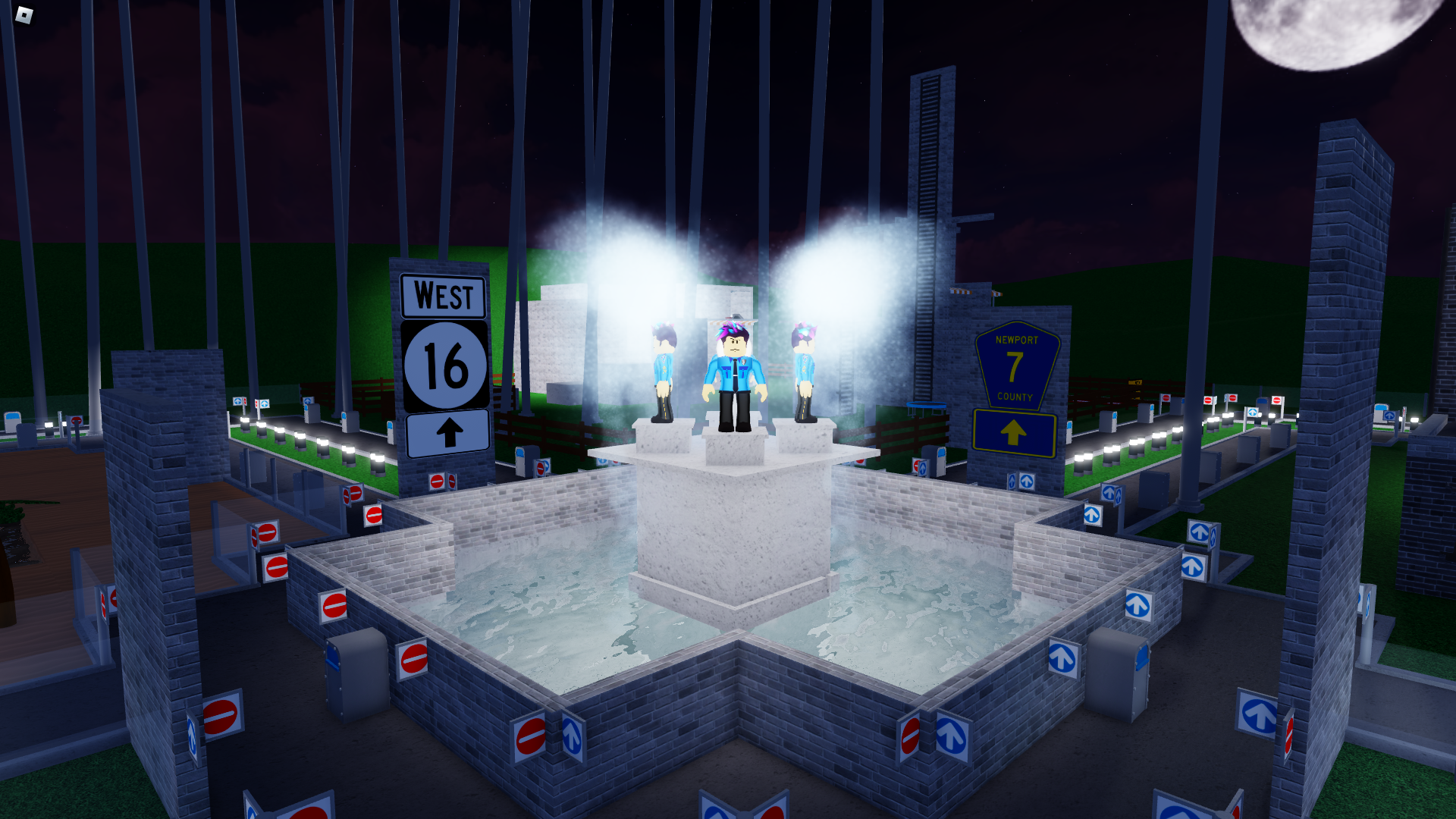 A fountain in the Ford District recognizing Alex Toucan.